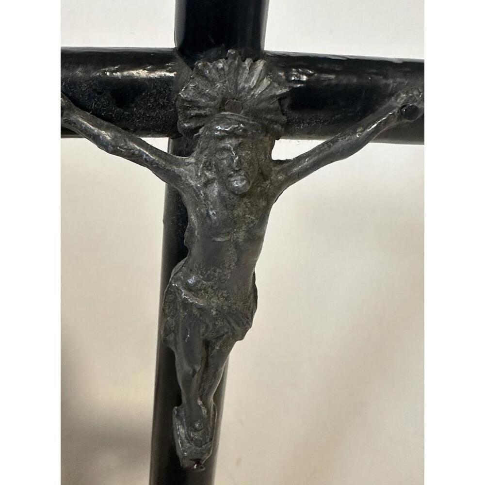 Antique Altar Cross Crucifix Wood & Bone Tips - Picture 2 of 9